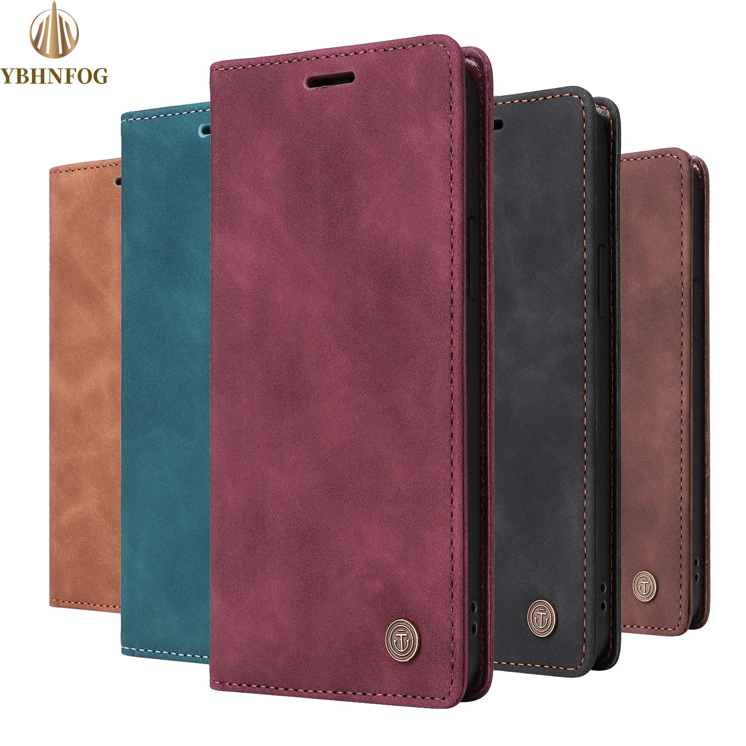 Luxury Leather Flip Phone Case for Samsung Galaxy Wallet Cover - sky-case