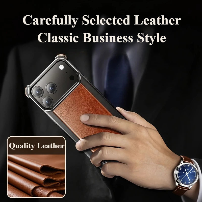 Luxury Oatsbasf Frameless Leather Magnetic Case - sky-case