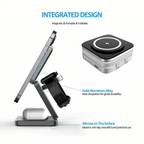 Aluminum Alloy 3-in-1 magnetic foldable wireless charger for all iPhones, all AirPods, Apple Watches - sky-case