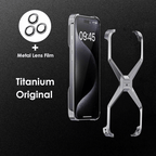 Luxury Aluminum Protect Phone Cover Titanium Original / For iPhone 15 Pro Max - sky-case