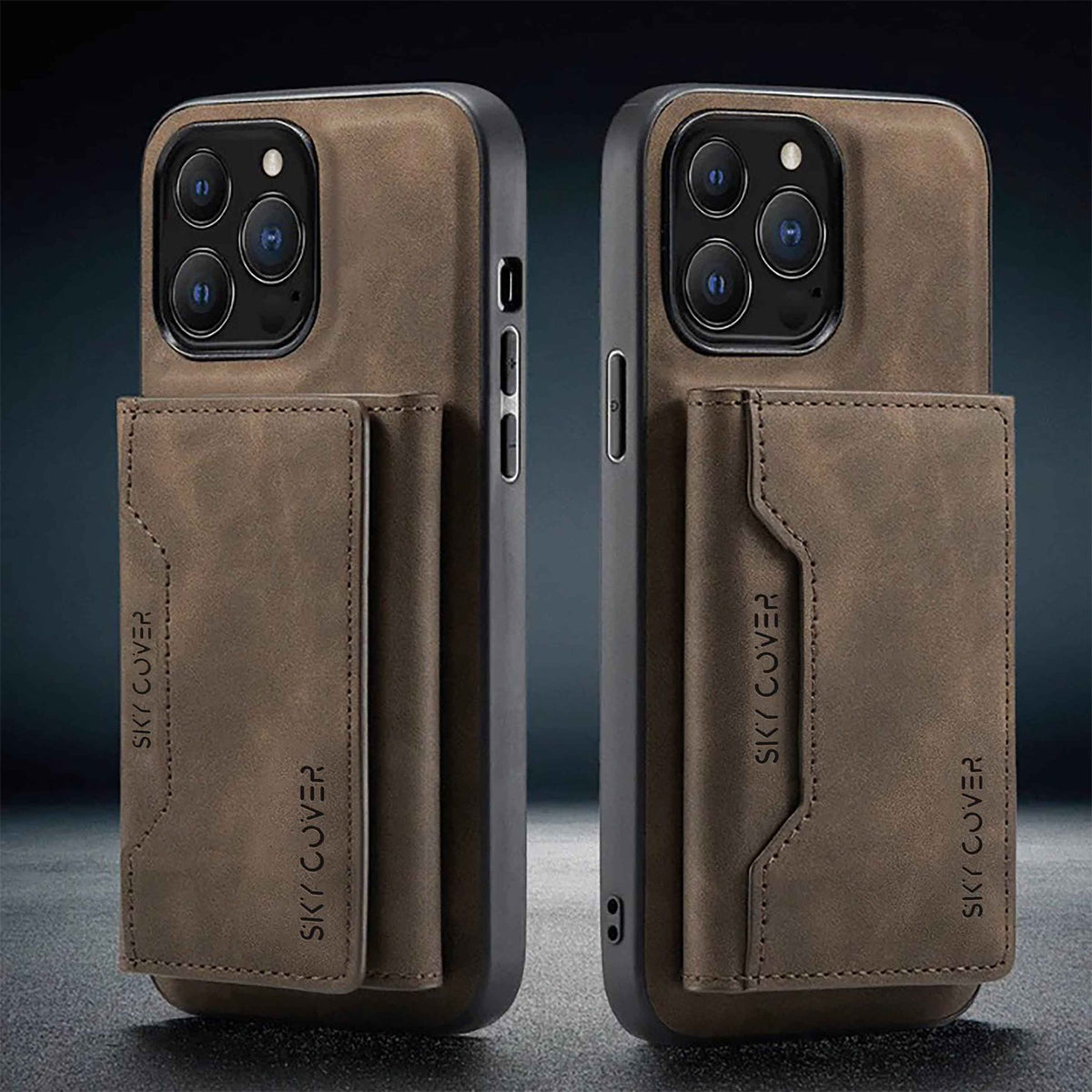 2 in 1 Luxury Leather Wallet Cover Detachable Case with Card Holder compatible with wireless charging MagSafe - sky-case