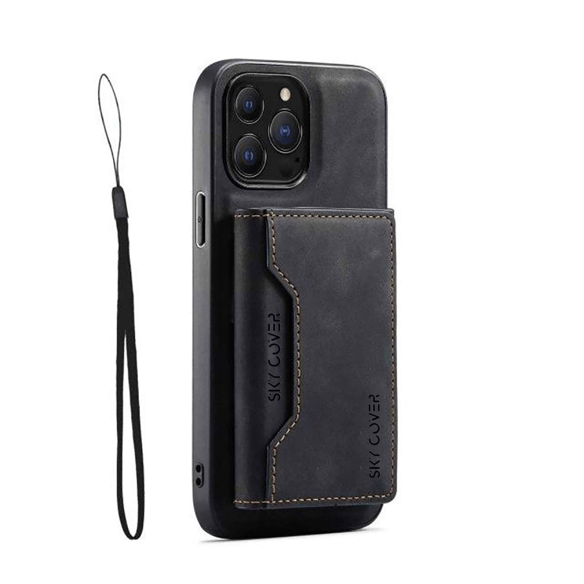 2 in 1 Luxury Leather Wallet Cover Detachable Case with Card Holder compatible with wireless charging MagSafe - sky-case