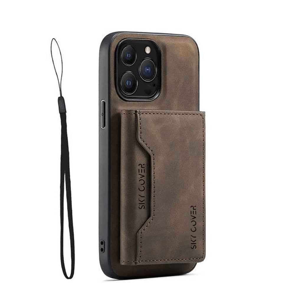 2 in 1 Luxury Leather Wallet Cover Detachable Case with Card Holder compatible with wireless charging MagSafe - sky-case