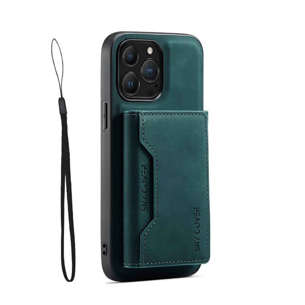 2 in 1 Luxury Leather Wallet Cover Detachable Case with Card Holder compatible with wireless charging MagSafe - sky-case