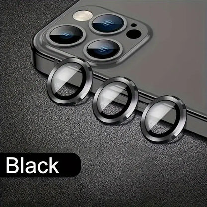 Camera Lens Protectors Glass Metal Ring for iPhone 16 15 14 series Protective Cover