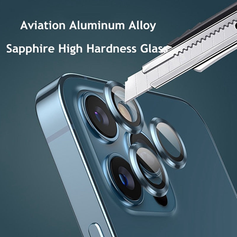 Camera Lens Protectors Glass Metal Ring for iPhone 15 series Protective Cover - sky-case