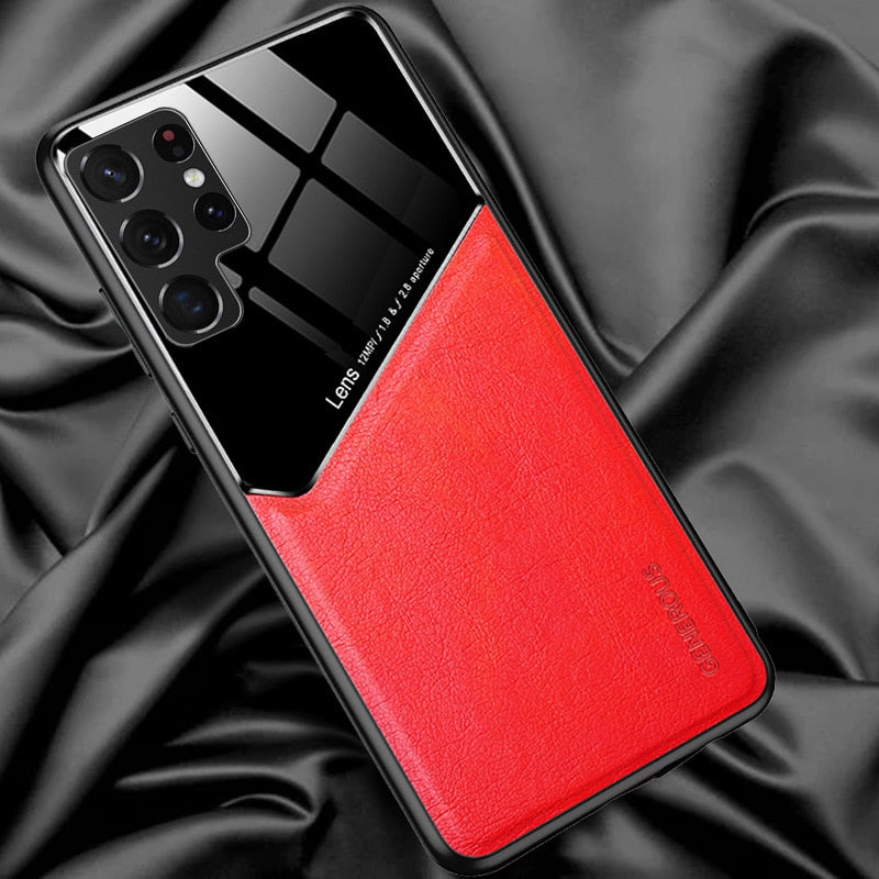 Leather Texture Magnetic Phone Case Shockproof Cover for Samsung Galaxy - sky-case
