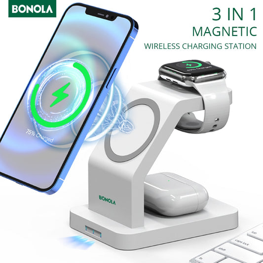 magsafe 3 charging port Magnetic Fast Station Wireless Charger - sky-case