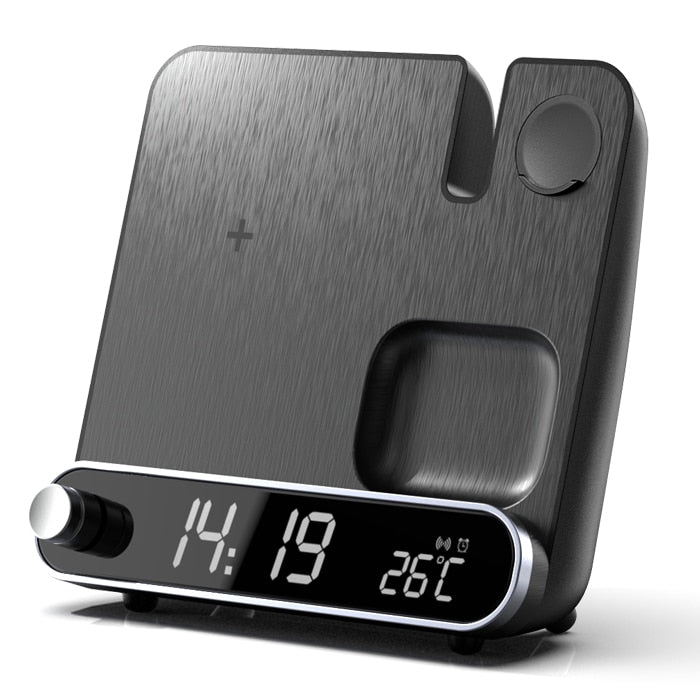 3 in 1 Wireless Charger Watch AirPods Station Wireless Chargers Stand TM1-BK - sky-case