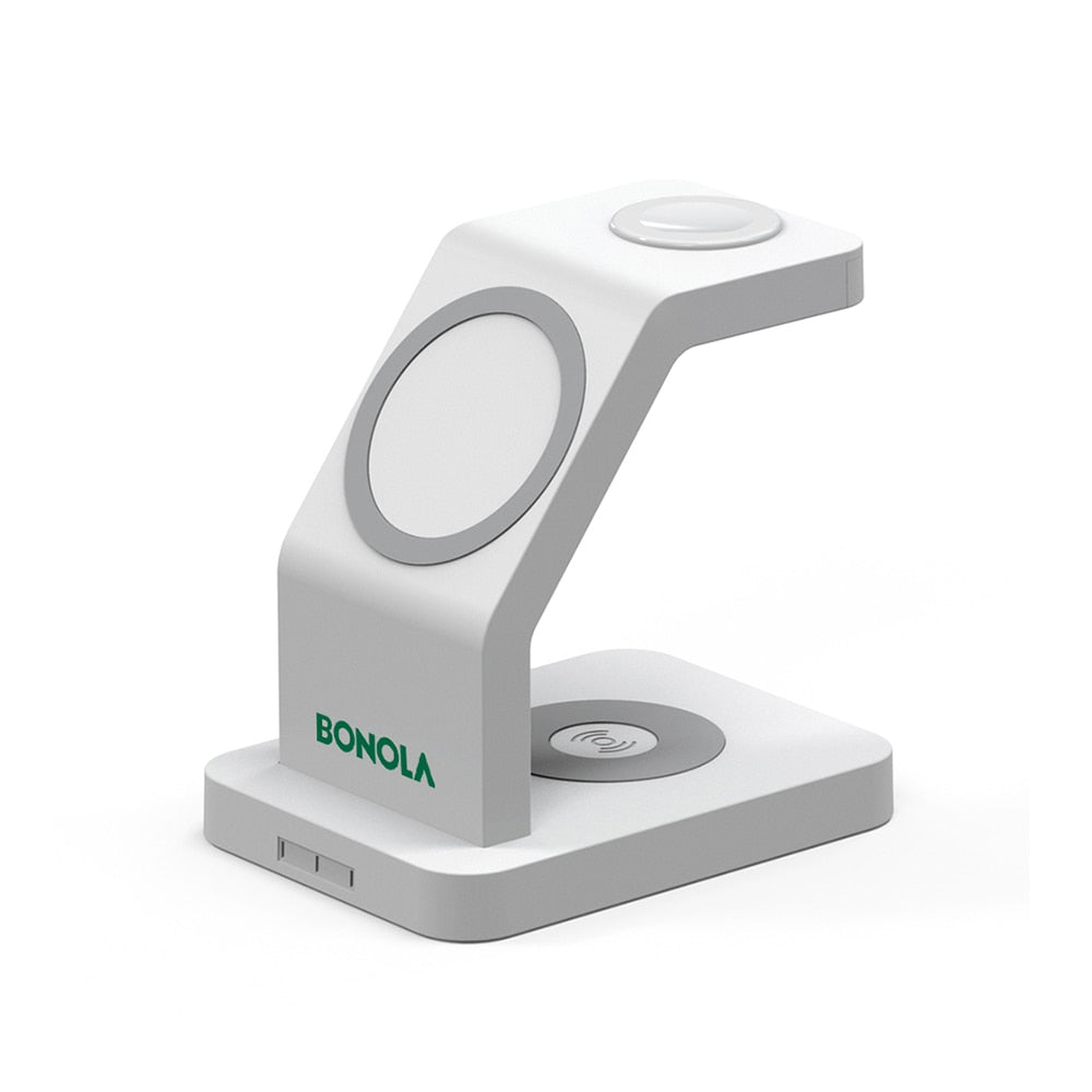 magsafe 3 charging port Magnetic Fast Station Wireless Charger White / 3 charging port - sky-case