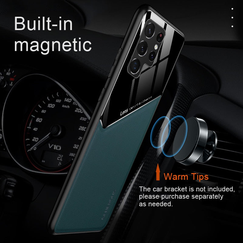 Leather Texture Magnetic Phone Case Shockproof Cover for Samsung Galaxy - sky-case