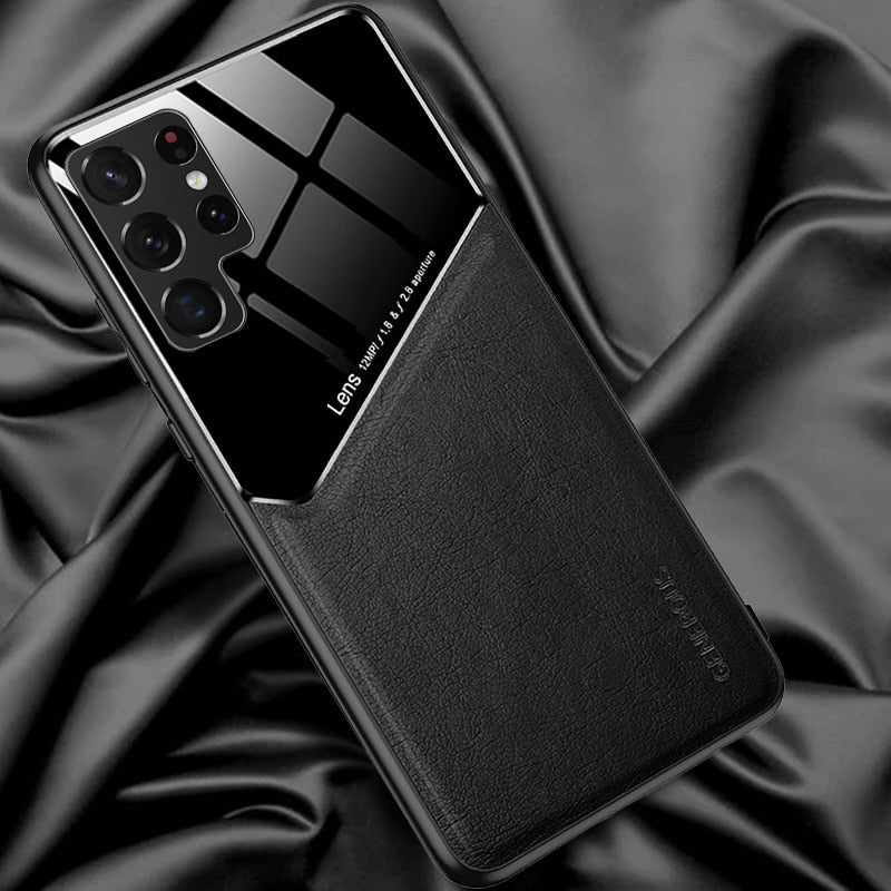 Leather Texture Magnetic Phone Case Shockproof Cover for Samsung Galaxy - sky-case