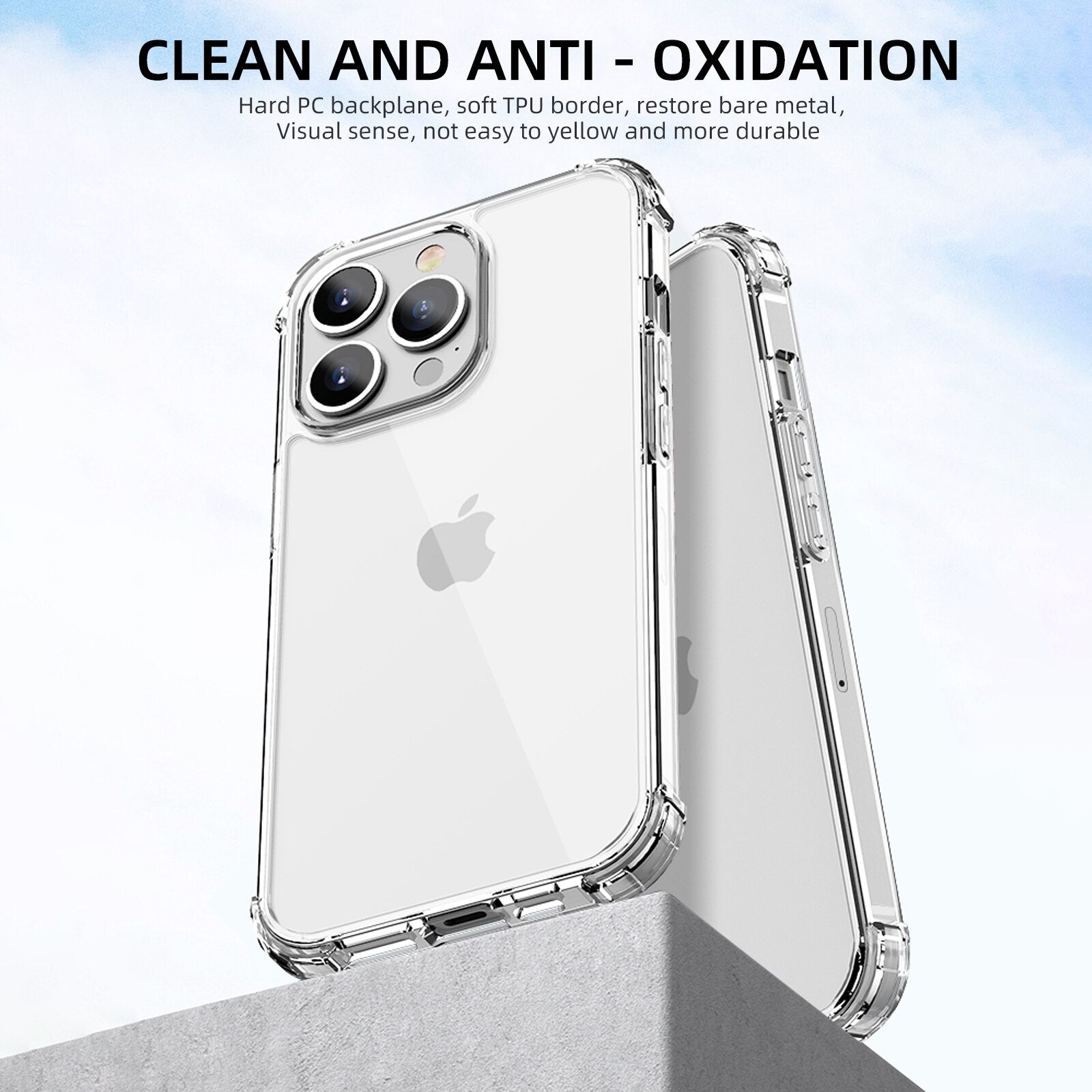 iPhone 13 Case 13 Pro Mini Case TPU PC Hybrid Super Shockproof Transparent Case for iPhone 13 Pro Max Case - sky-case