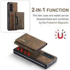 Luxury Leather Wallet Cover Detachable Case with Card Holder For Samsung Galaxy - sky-case