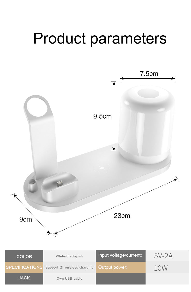 Fast Wireless Charger 10W 3 in 1 Charging Stand Holder - sky-case