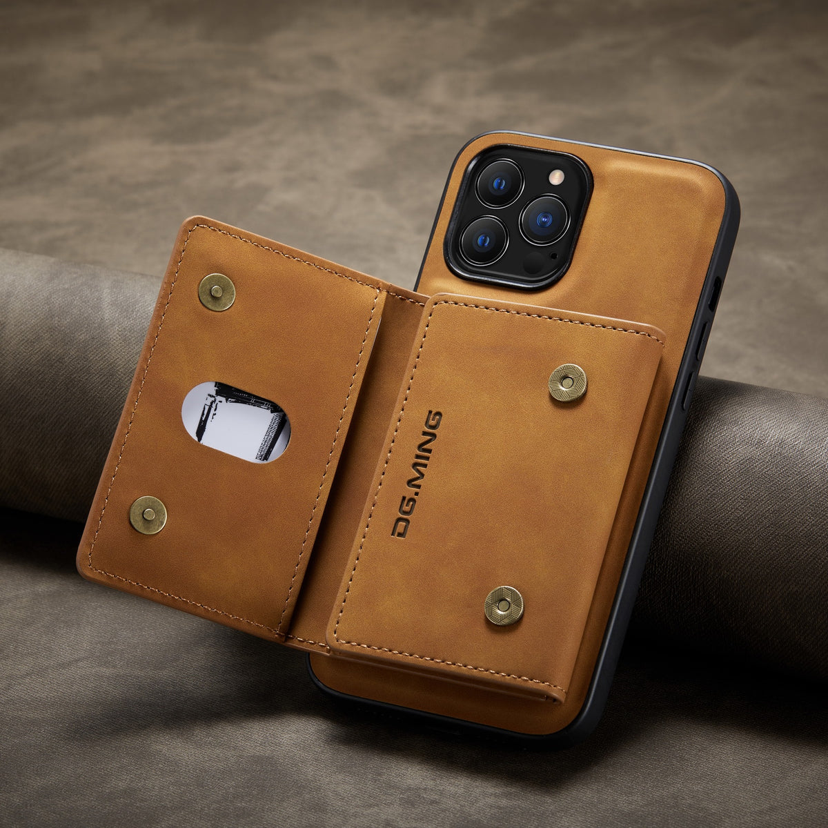 2 in 1 Leather Detachable Back Cover for All iPhone Models - sky-case