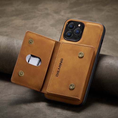 2 in 1 Leather Detachable Back Cover for All iPhone Models - sky-case