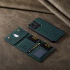 2 in 1 Leather Detachable Back Cover for All iPhone Models - sky-case