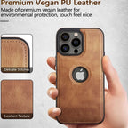 Slim Leather Phone Case for iPhone 14/13/12/11 Pro Max - Shockproof Bumper & Soft Business Back Cover - sky-case