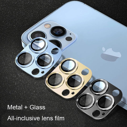 Full Cover Camera Lens Protector on For All iPhone Tempered Glass - sky-case