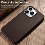 Genuine leather phone case compatible with MagSafe charger - sky case - sky-case
