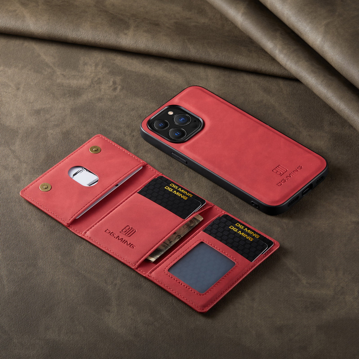 2 in 1 Leather Detachable Back Cover for All iPhone Models - sky-case