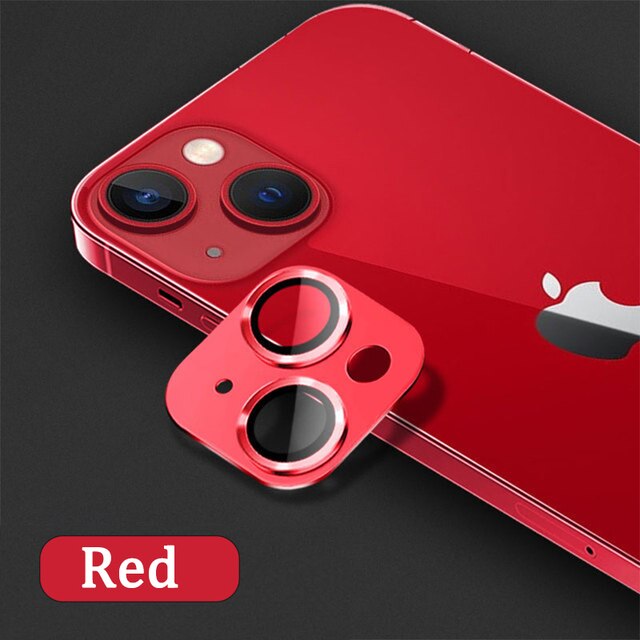 Full Cover Camera Lens Protector on For All iPhone Tempered Glass Red / for iPhone 11 - sky-case