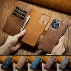 Leather Phone Case For iPhone 15 14 13 12 11 Pro Max Card Holder Wallet Cover - sky-case
