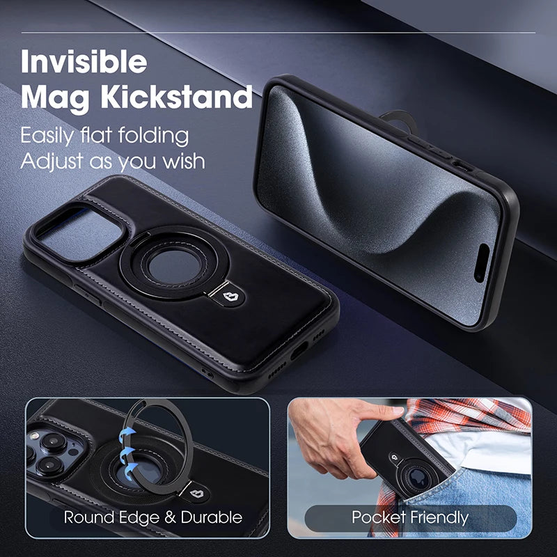 Leather Case for All iphone Compatible with MagSafe wireless charging - SKY CASE - sky-case