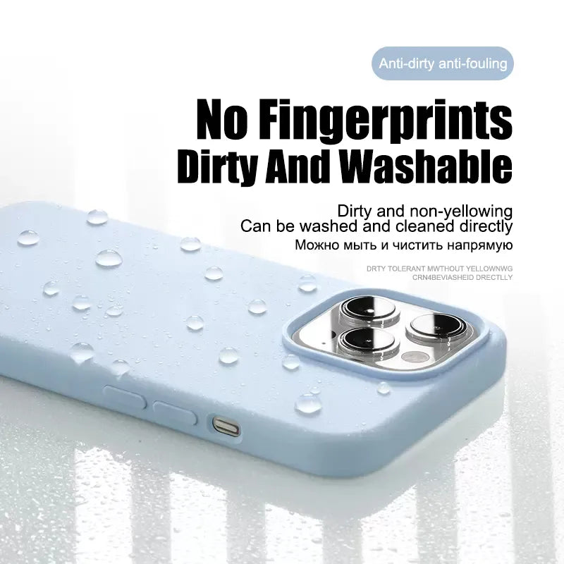 Silicone Case For iPhone 15 14 13 12 11 Pro Max Shockproof Cover - sky-case