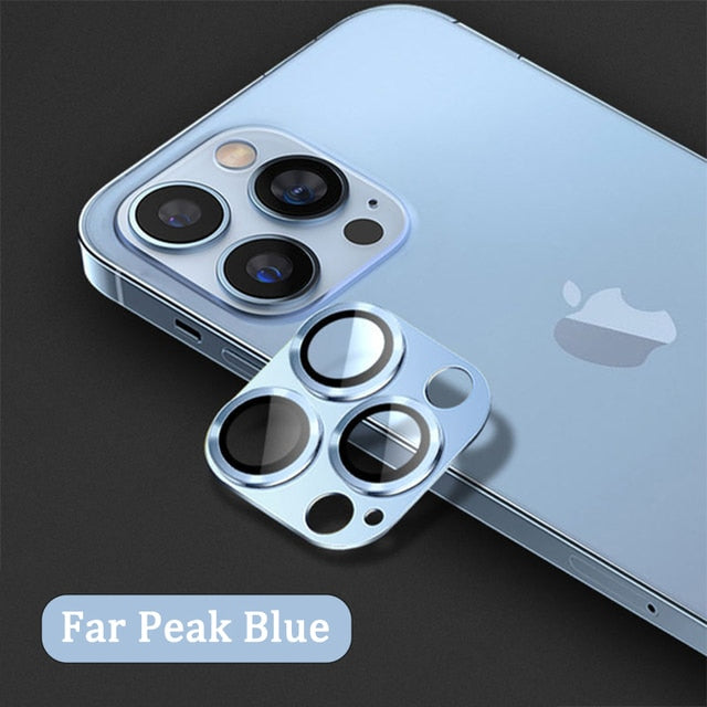 Full Cover Camera Lens Protector on For All iPhone Tempered Glass Peak Blue / for iPhone 11 - sky-case