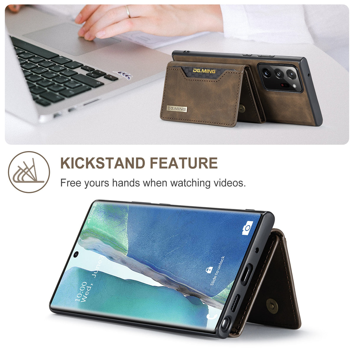 2 in 1 Leather case Detachable Back Cover For Samsung Galaxy - sky-case