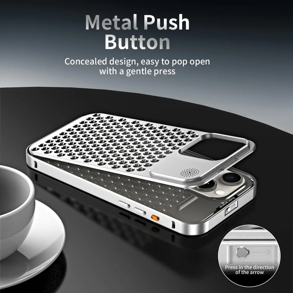 Aluminum Heat-Dissipating Case for iphone 16 15 14 13 12 pro max - sky-case