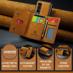 Luxury Leather Wallet Cover Detachable Case with Card Holder For Samsung Galaxy - sky-case