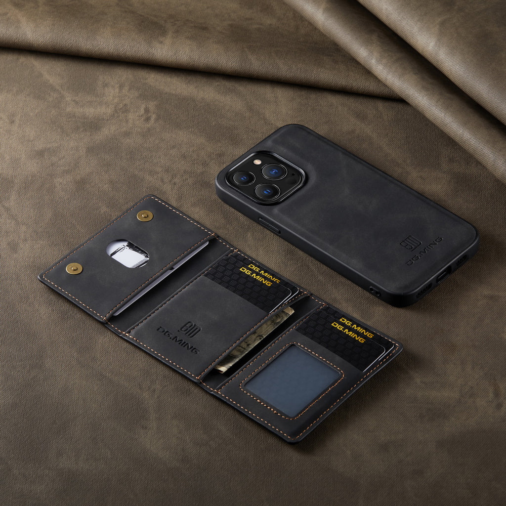 2 in 1 Leather Detachable Back Cover for All iPhone Models - sky-case