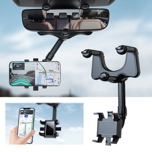 Rearview Mirror Phone Holder for Car Mount Phone and GPS Holder Universal Rotating Adjustable Telescopic Car Phone Holder - sky-case