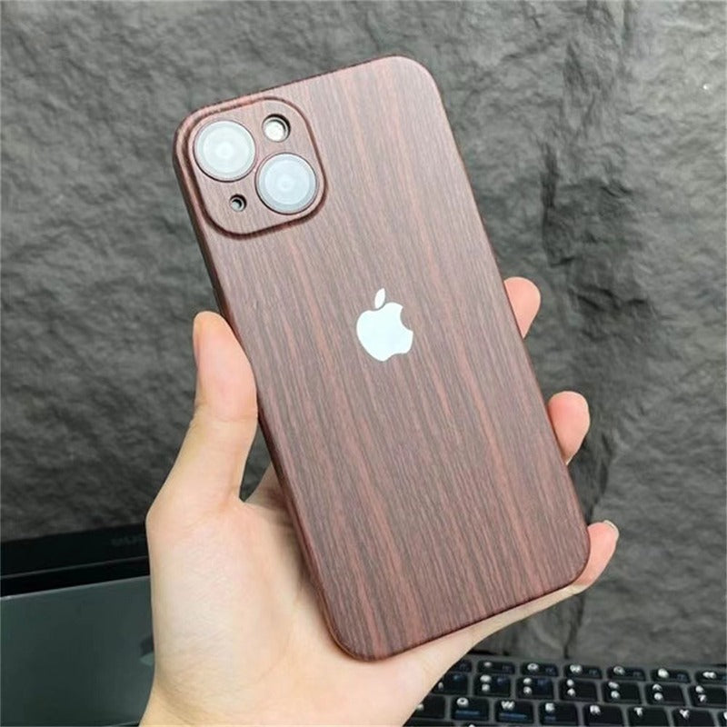 Luxury cover wood Grain Magsafe camera lens Protection Back wood / iphone 14 pro max - sky-case