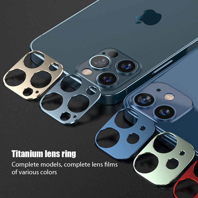 Luxury Camera Metal Ring Case Glass Camera Lens Screen cover For iPhone 15 14 13 12 11 Pro Max - sky-case