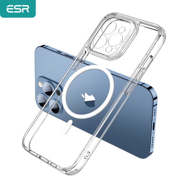 Luxury Magnetic Case Transparent Clear Support Magnetic Charging for iPhone13 Pro Max / Clear - sky-case