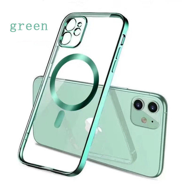 Clear Silicone cover MagSafe Compatible with wireless charging - sky-case