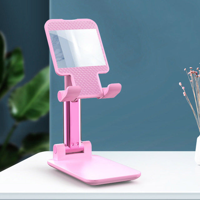Universal Desktop Mobile Phone Stand for IPhone IPad Adjustable Tablet Foldable Table Cell Phone Pink - sky-case