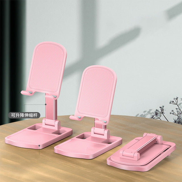 Universal Desktop Mobile Phone Stand for IPhone IPad Adjustable Tablet Foldable Table Cell Phone Pink 2 - sky-case