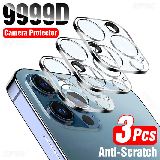 3 Pcs Full Camera Lens Protector on the Glass Camera Protector For iPhone 13 Pro Max / 3Pcs Tempered Glass - sky-case
